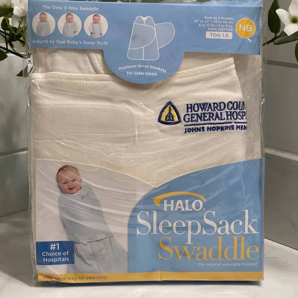 HALO SleepSack Swaddle.  NEW!  Cream colored.  Cotton.
